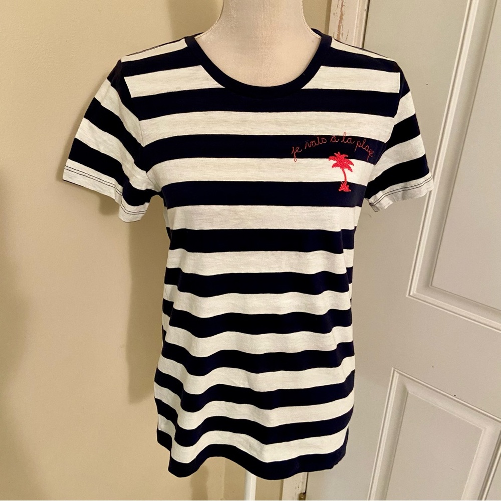 ✨NWT J. Crew Je Vais a la Plage Striped Tee